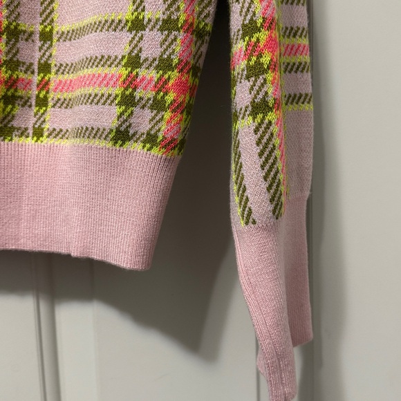Maeve  Anthropologie Plaid Pink Sweater - Picture 5 of 12